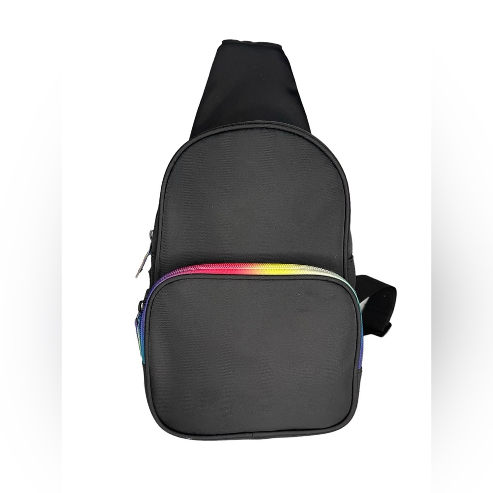 Rainbow Pride Black Crossbody Bag